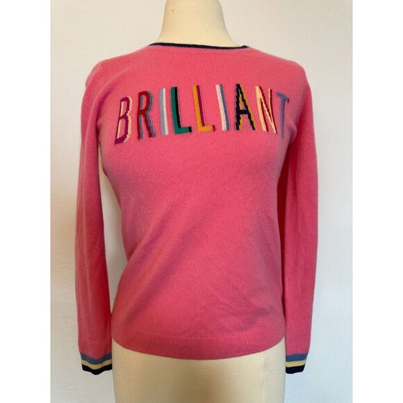 Talbots 100% Cashmere Pink Sweater "BRILLIANT" Teacher Sweater Size XS - Picture 1 of 4